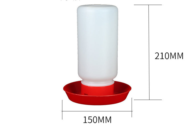 Bird waterer with white bottle and red feeding tray by Sell My Stuff, 210mm tall on Tampa Home & Garden Store