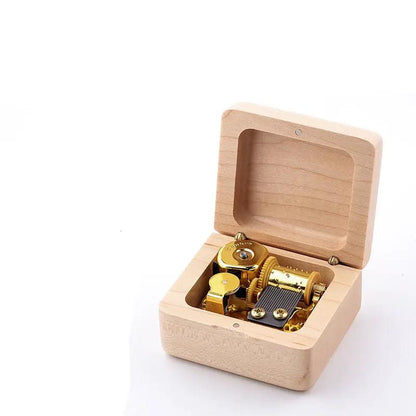 Wooden DIY music box with brass gears in a natural wood case FLIPSTYLEZLLC on Tampa Home & Garden Store