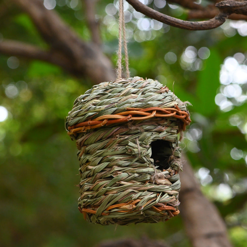Creative Straw Bird Cage in natural green straw with hanging rope Sell My Stuff 1 pc on Tampa Home & Garden Store