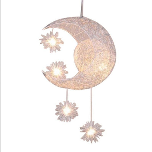 Aluminum Wire Star Moon Chandelier Restaurant Bar Bedroom Warm Lighting Simple Children'S Room Lamps - Tampa Home & Garden Store
