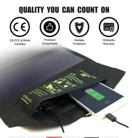 Allpowers 5V 21W Solar Portable Phone Charger