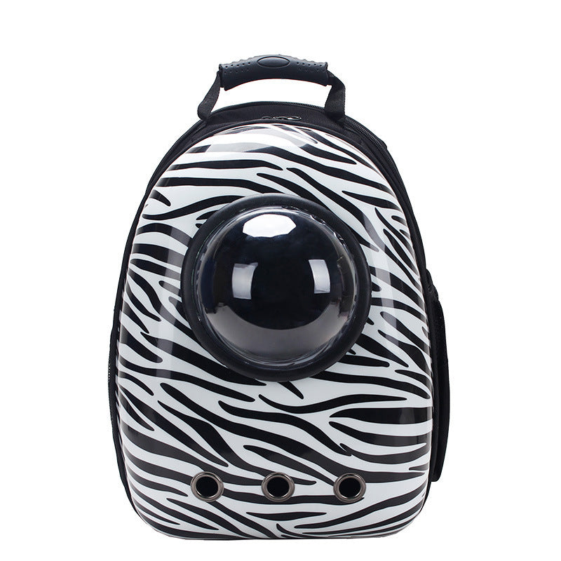 Pet Zen zebra print pet backpack with bubble window for cats and small dogs on Tampa Home & Garden Store