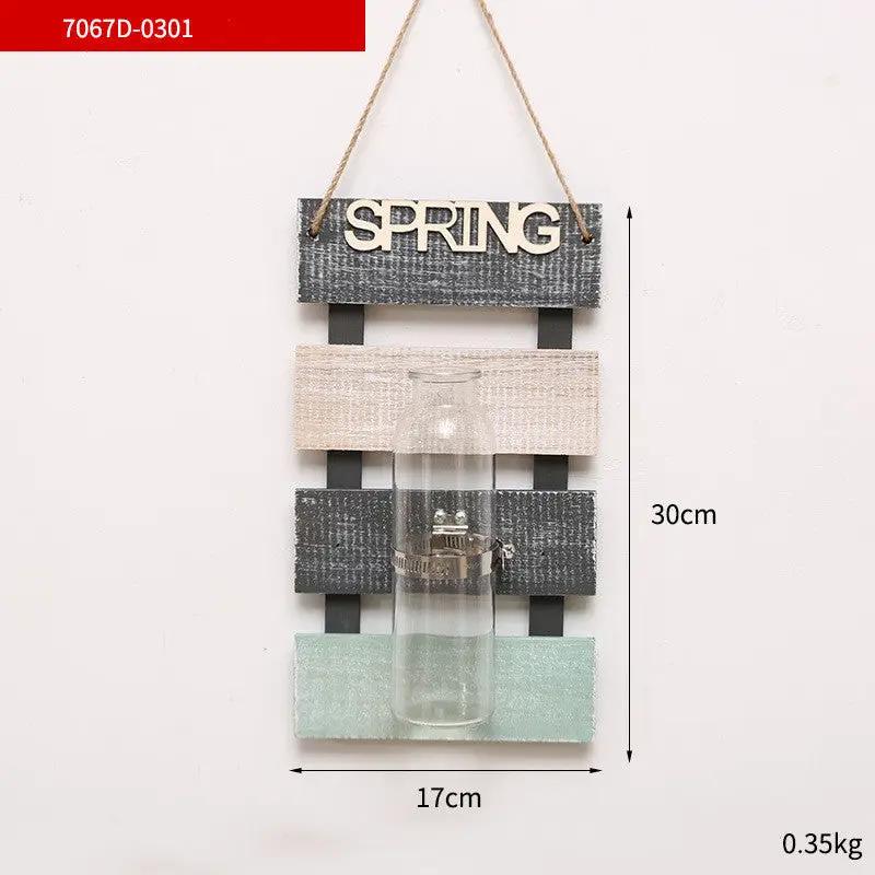 Glass vase wall hanging with pastel wood planks and rope hanger by FLIPSTYLEZLLC on Tampa Home & Garden Store