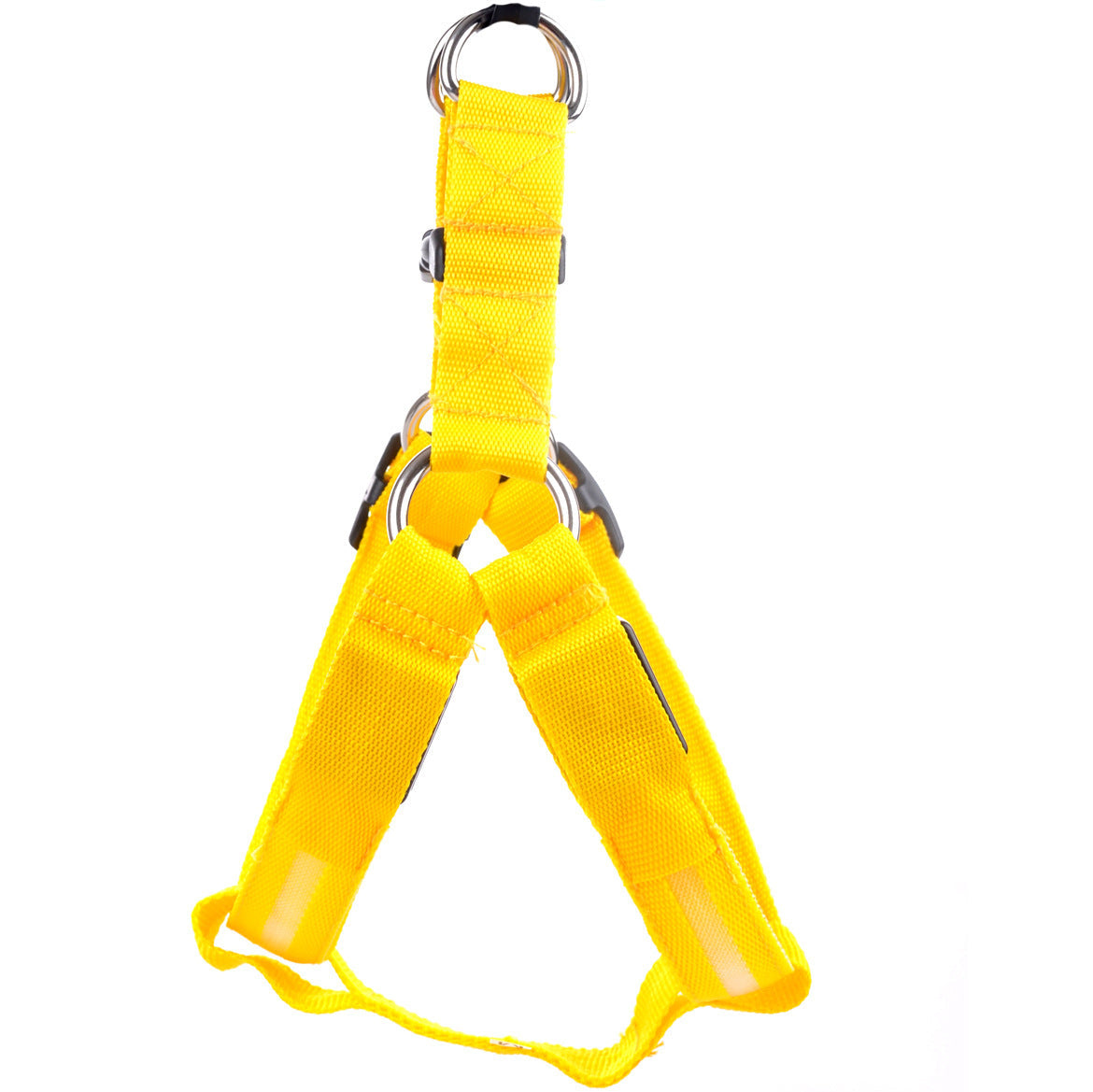 Dog Leashing Vest With Led Chest Back yellow Pet Zen adjustable straps and D-rings on Tampa Home & Garden Store