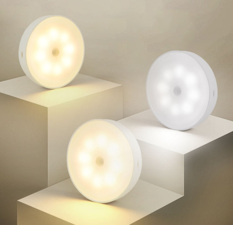 LED motion sensor puck lights 3pc UpTrend Deals wireless USB cabinet lighting warm white on Tampa Home & Garden Store