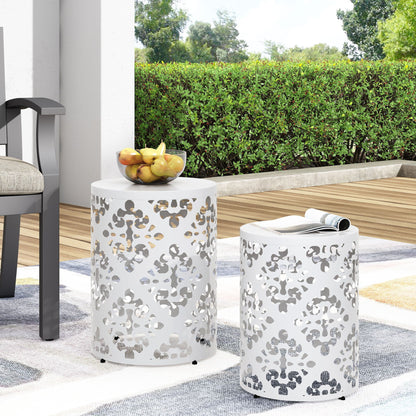 Modern Metal Outdoor End Table For The Patio