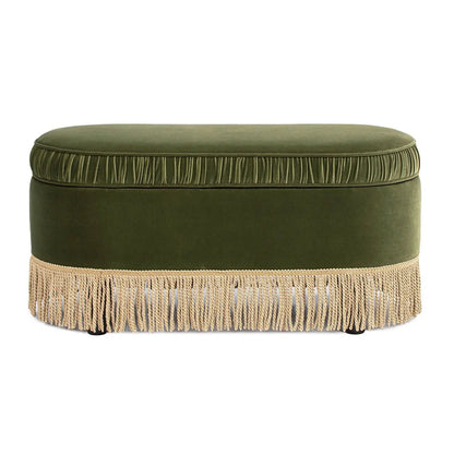 Serena Oval Storage Bench Ottoman With Lift Top
