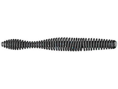 GrandeBass Airtail Rattler worm lure, 5 in, black with blue glitter on Tampa Home & Garden Store
