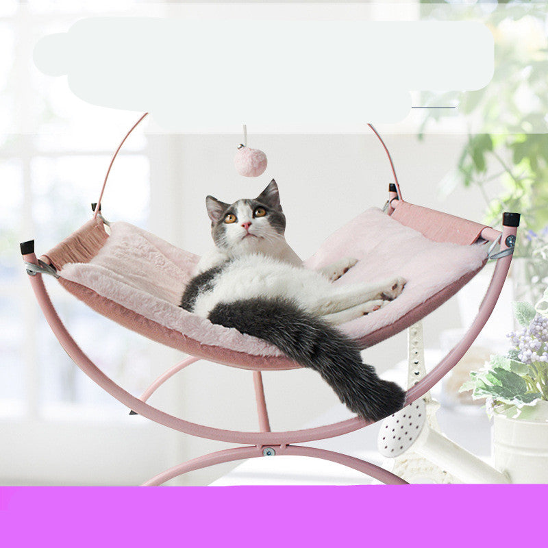 Four Seasons Universal Cat Recliner Hammock pink metal frame with plush lining Sell My Stuff on Tampa Home & Garden Store