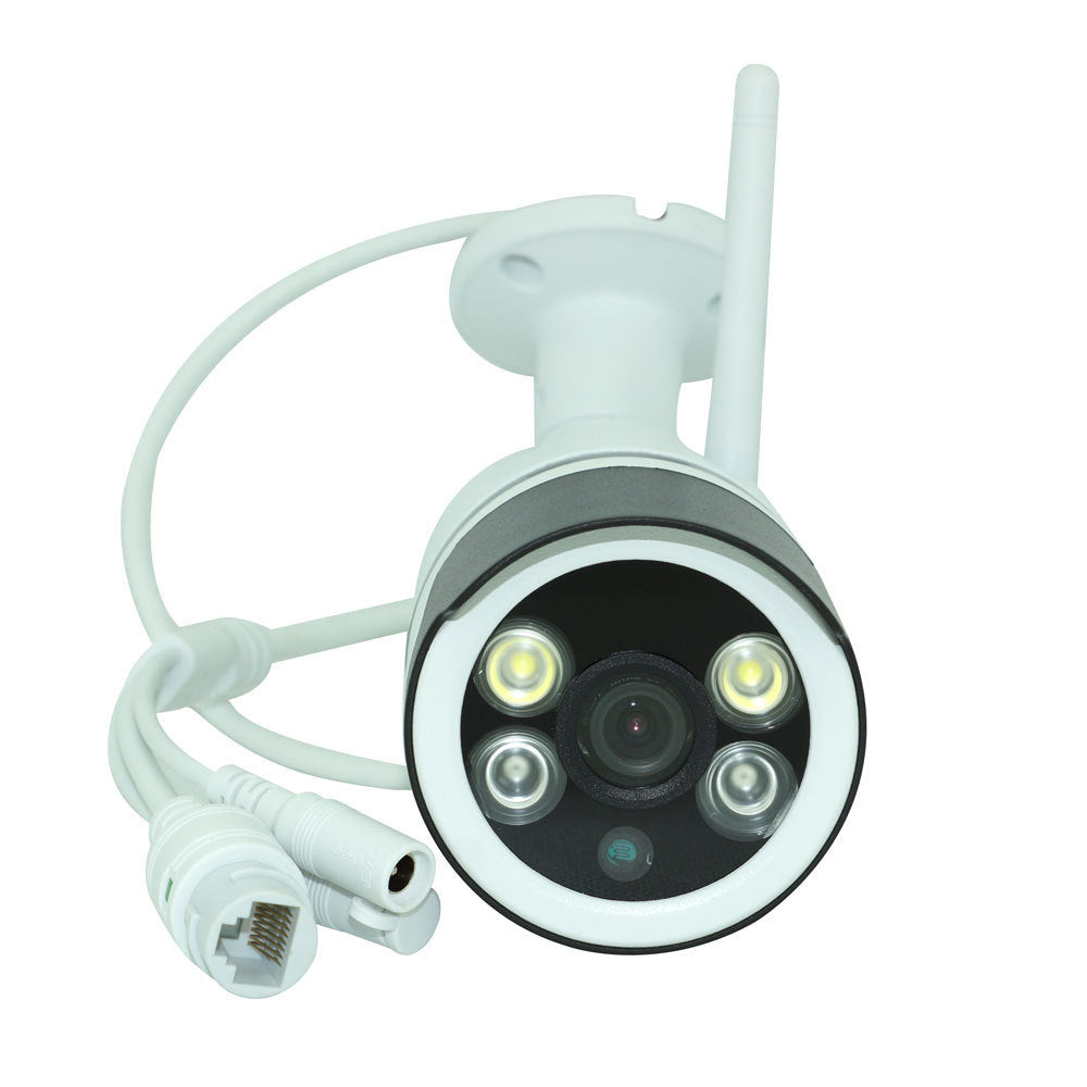 Wireless outdoor CCTV camera with white housing, infrared LEDs and antenna by Sell My Stuff on Tampa Home & Garden Store