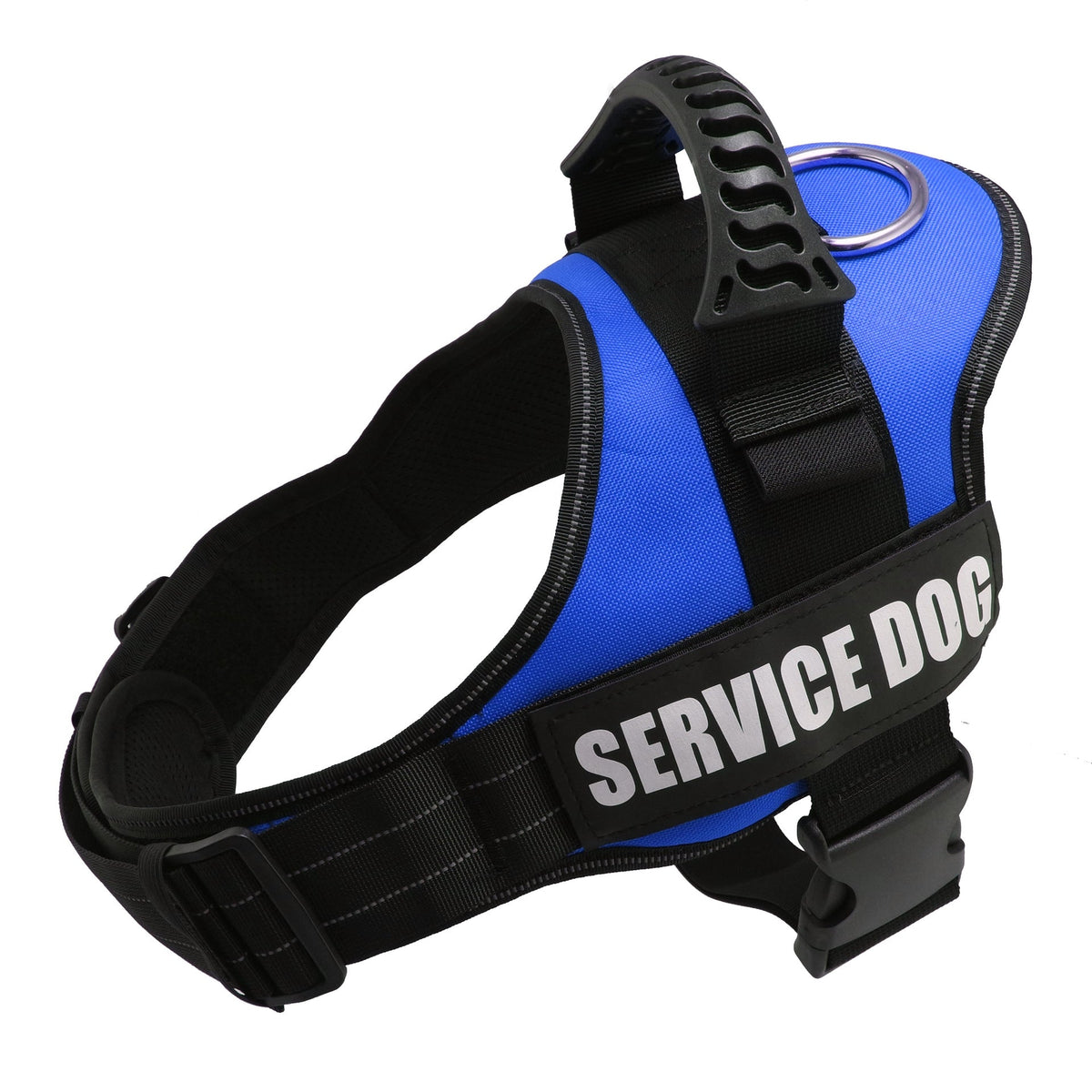 K9 Service Dog Harness blue reflective adjustable vest with metal D-ring Pet Zen on Tampa Home & Garden Store