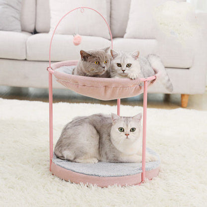 Removable Washable Cat Hammock Bed pink fabric hammock on pink stand Sell My Stuff with 3 cats on Tampa Home & Garden Store