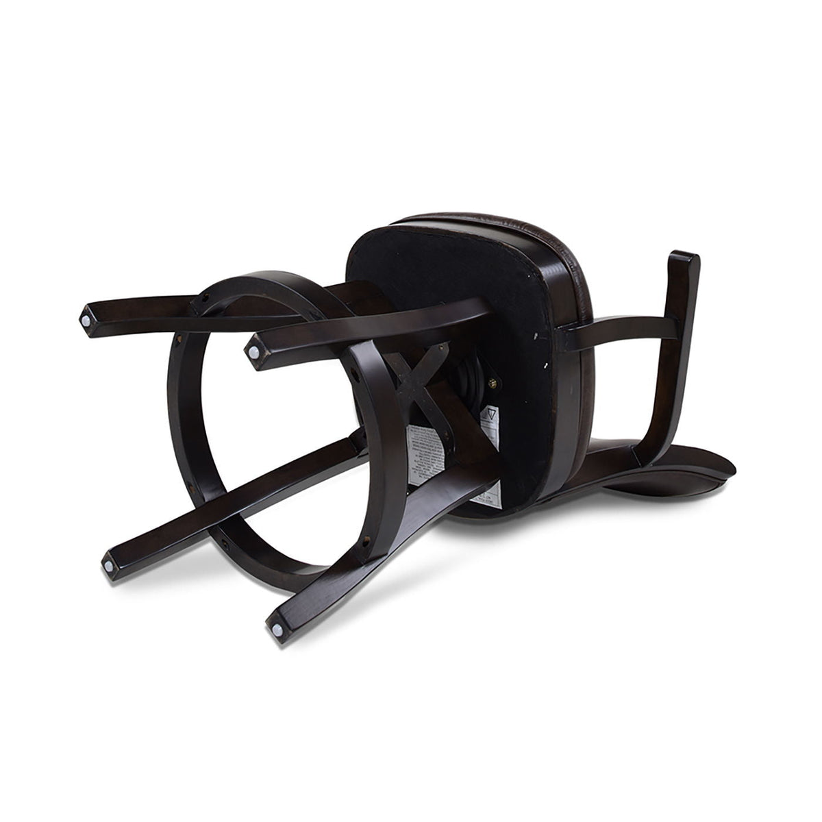 Swivel Counter Height Bar Stool with High Back dark brown solid hardwood frame HouseOfZazla on Tampa Home & Garden Store