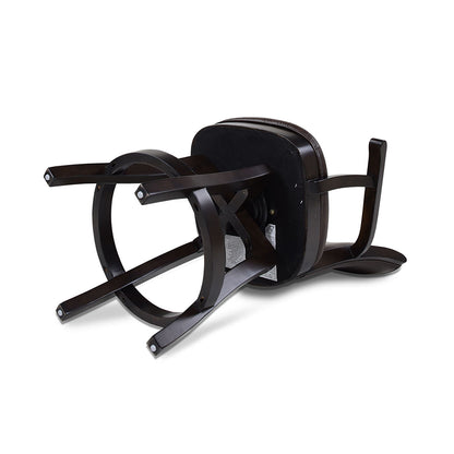 Swivel Counter Height Bar Stool with High Back dark brown solid hardwood frame HouseOfZazla on Tampa Home & Garden Store