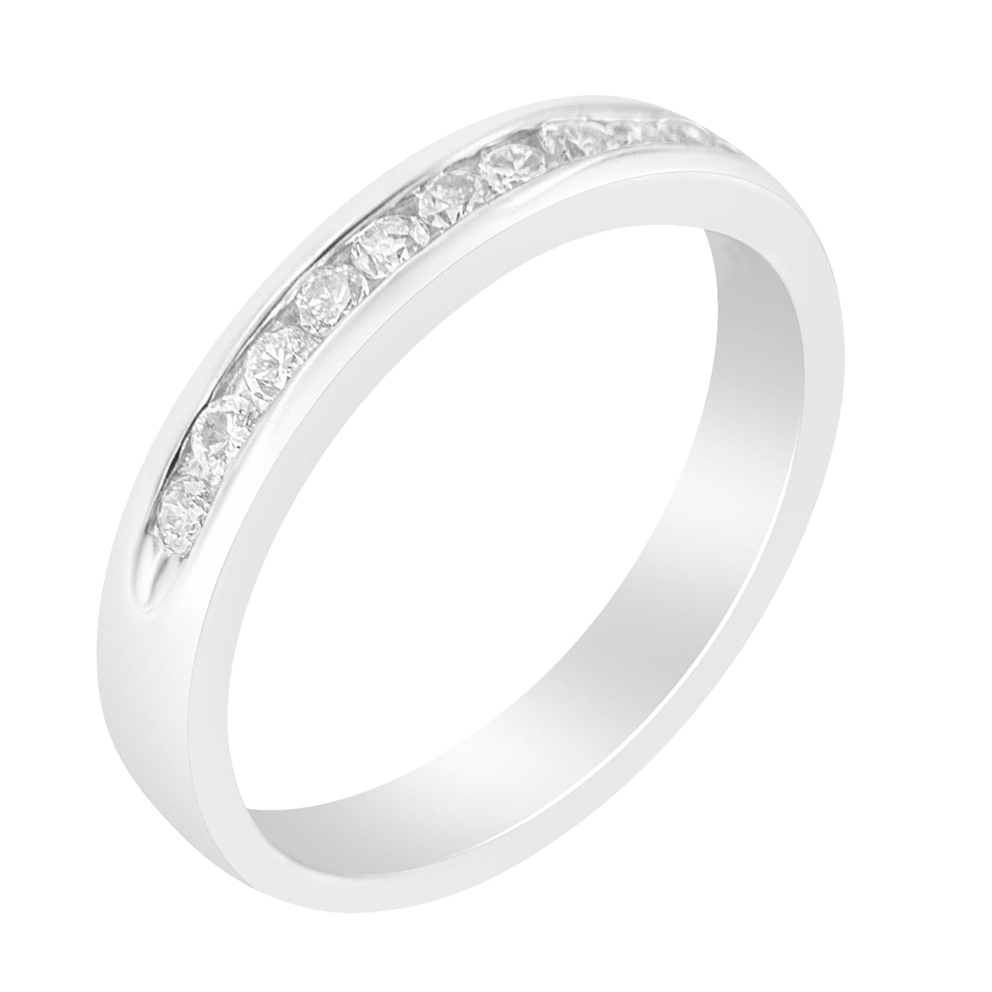 11-stone channel-set diamond wedding band in 18K white gold, 1/4 cttw by Bids.com on Tampa Home & Garden Store