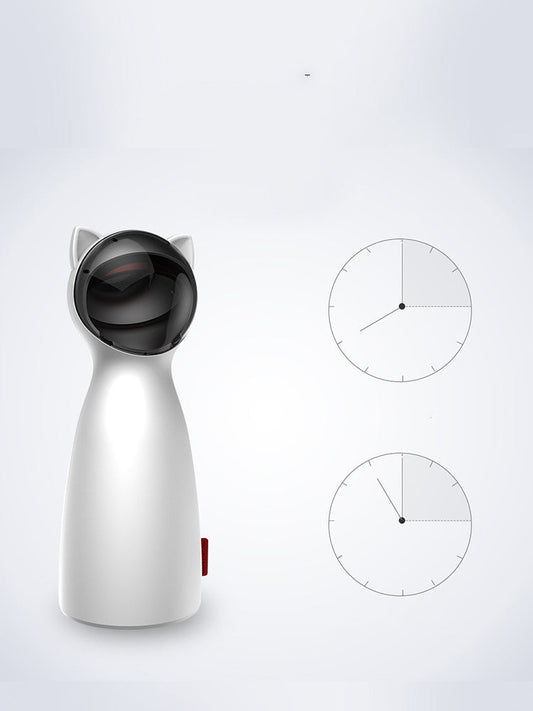 Automatic cat toy Sell My Stuff white cat-ear robot with dark dome head and red switch LED laser on Tampa Home & Garden Store