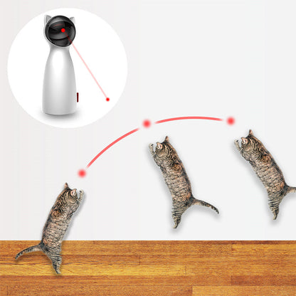 Automatic cat teaser toy Sell My Stuff white LED laser; 3 kittens chase red arc on floor on Tampa Home & Garden Store