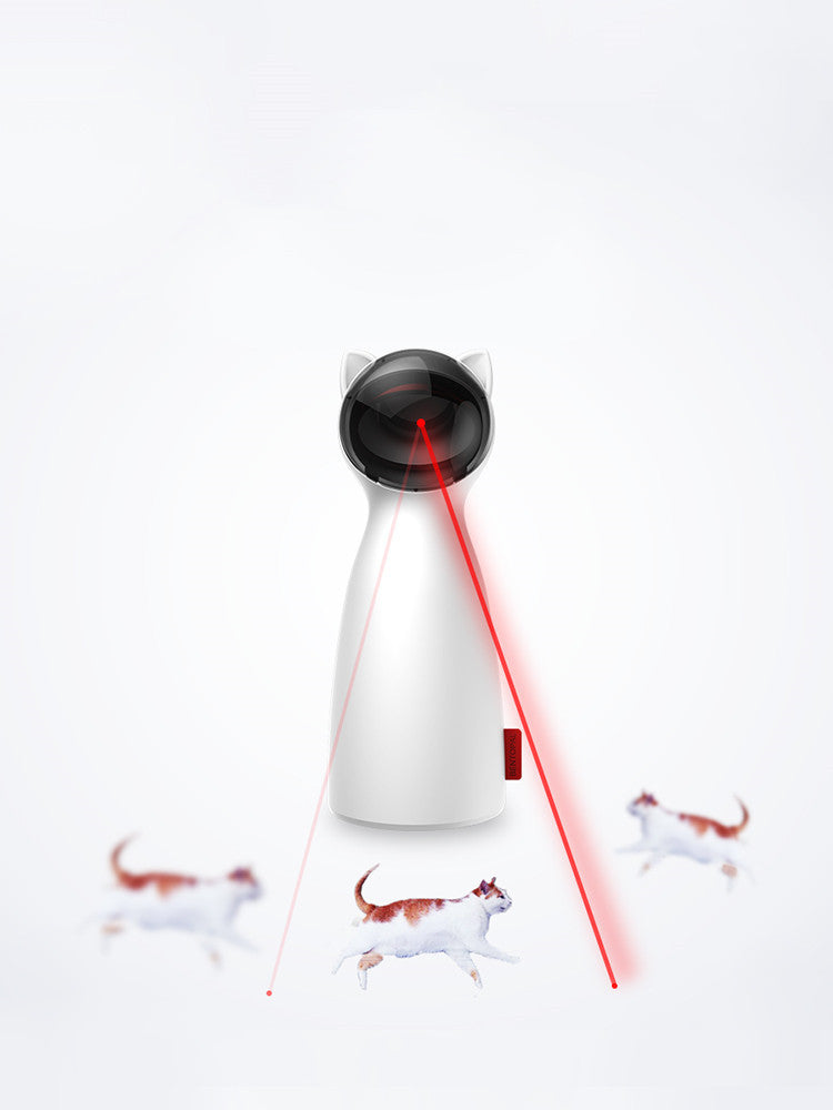 Automatic cat toy by Sell My Stuff, white robotic teaser with black head and red laser beams on Tampa Home & Garden Store