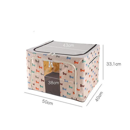 Steel Frame Storage Box With Oxford Cloth Cover