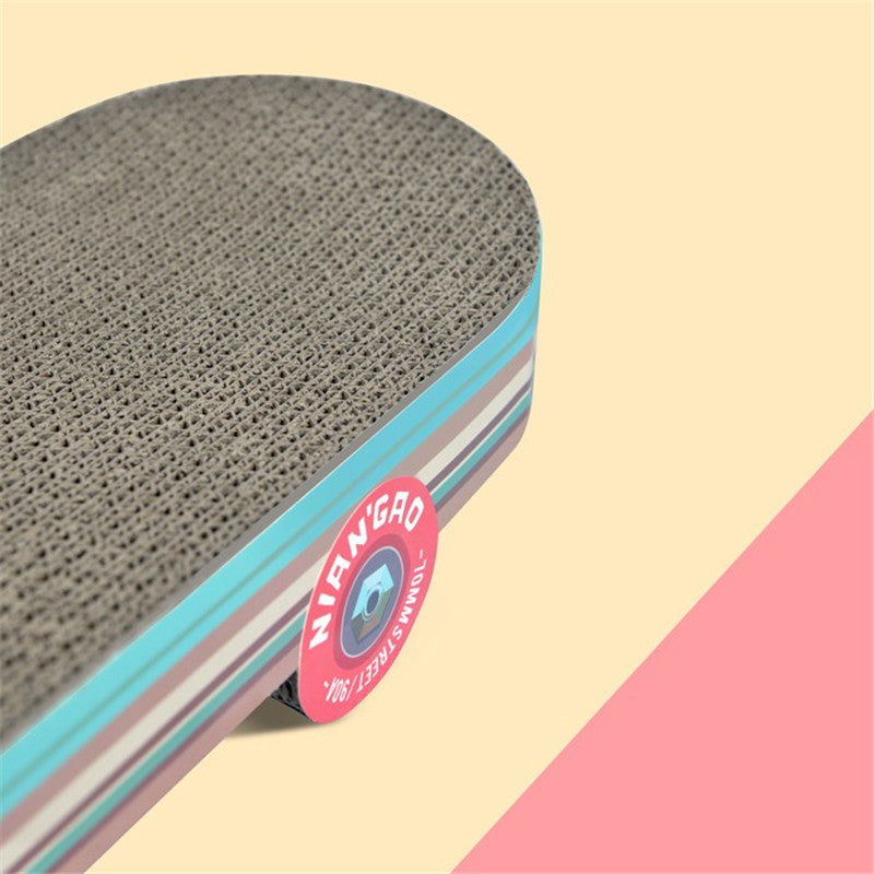 Rice Cake Skateboard Cat Scratching Board corrugated cardboard with turquoise edge Sell My Stuff on Tampa Home & Garden Store