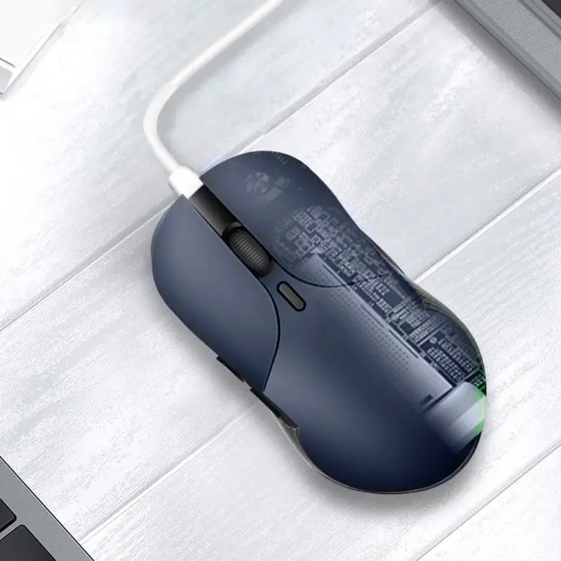Smart Voice Mouse 2.4G wireless translator mouse, dark blue shell and white cable on Tampa Home & Garden Store