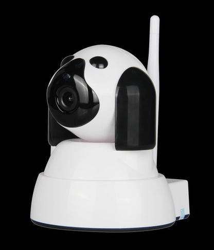 Home Baby Monitor Wi-Fi IP Camera, panda-style white dome with black lens and tall antenna on Tampa Home & Garden Store
