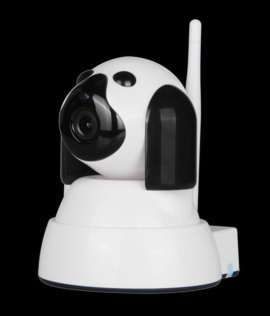 Home Baby Monitor Wi-Fi IP Camera, panda-style white dome with black lens and tall antenna on Tampa Home & Garden Store