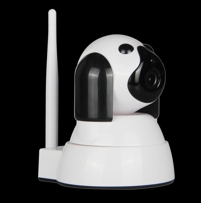 Home Baby Monitor Wi-Fi IP Camera white panda-style dome with antenna on Tampa Home & Garden Store