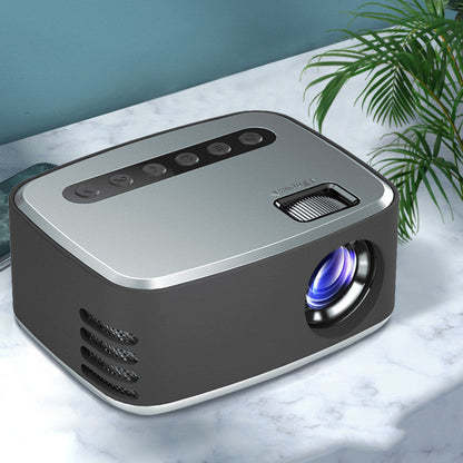 Mini Mini Projector Portable 1080P HD projector My Store gray with silver top and lens on Tampa Home & Garden Store