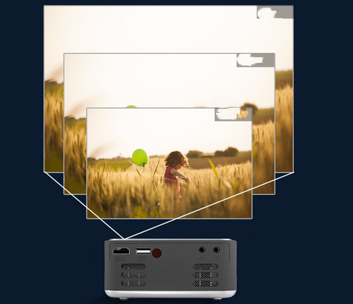 Mini Mini Projector portable 1080P HD with three overlapping projection screens by My Store on Tampa Home & Garden Store