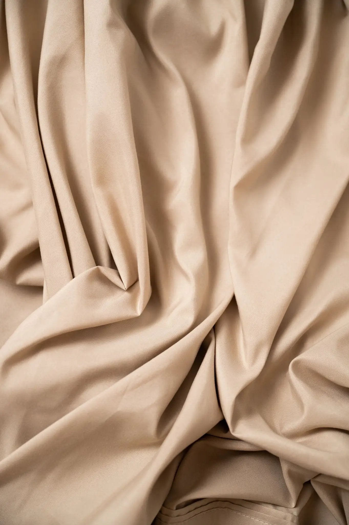 4 Piece Micro and Bamboo Flex Head Hypoallergenic Sheet Set beige fabric close-up on Tampa Home & Garden Store