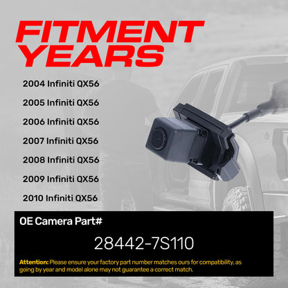 Master Tailgaters OEM backup camera for 2004 Infiniti QX56, part 28442-7S110 on Tampa Home & Garden Store