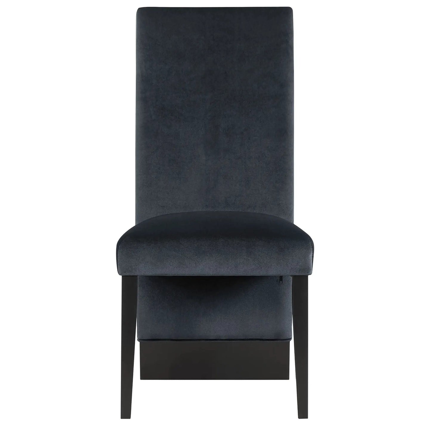 Stacey dining chair set of 2, Unique Piece Furniture charcoal velvet tall back black legs on Tampa Home & Garden Store