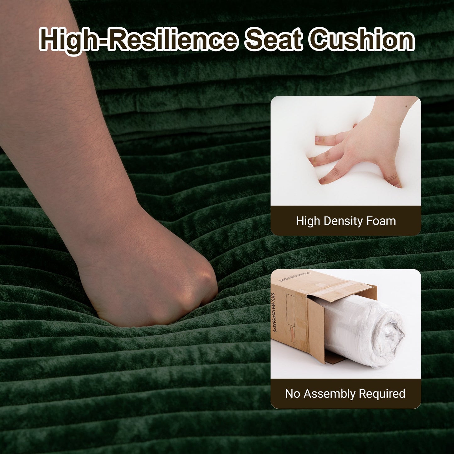 76 Inch Plush Convertible Futon and Sofa Bed
