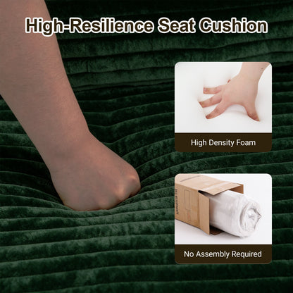 76 Inch Plush Convertible Futon and Sofa Bed