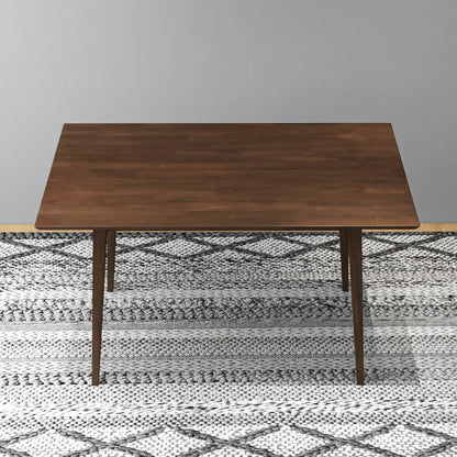 Carlos Dining Table in Solid Wood Brown Finish