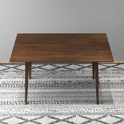Mid-Century Modern solid wood dining table with beveled edges in dark brown by HouseOfZazla on Tampa Home & Garden Store