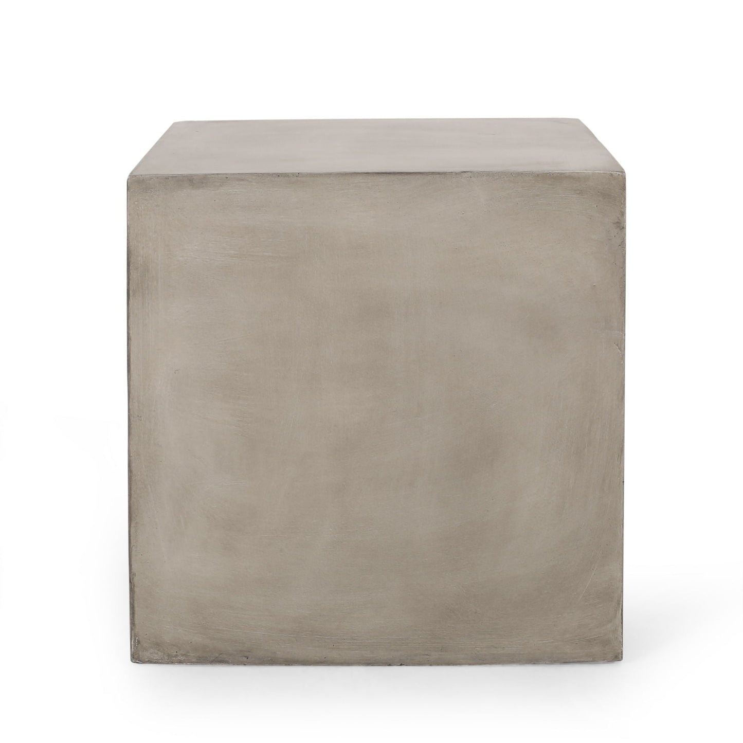 HouseOfZazla outdoor indoor square lightweight side table in concrete gray finish on Tampa Home & Garden Store