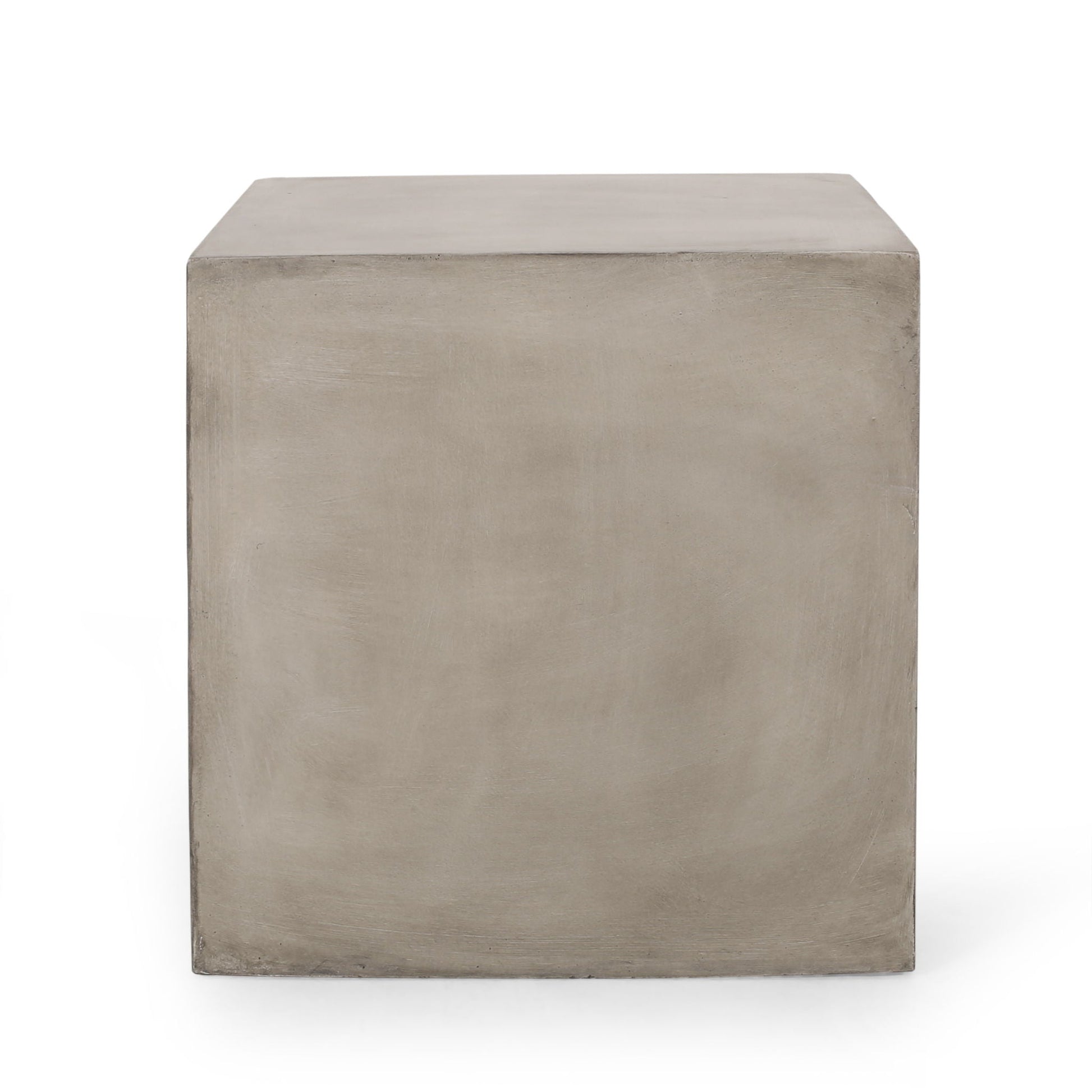 HouseOfZazla outdoor indoor square lightweight side table in concrete gray finish on Tampa Home & Garden Store