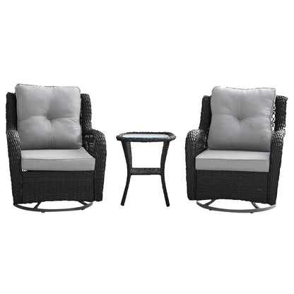 3 Piece Outdoor Patio Set and Swivel Chairs