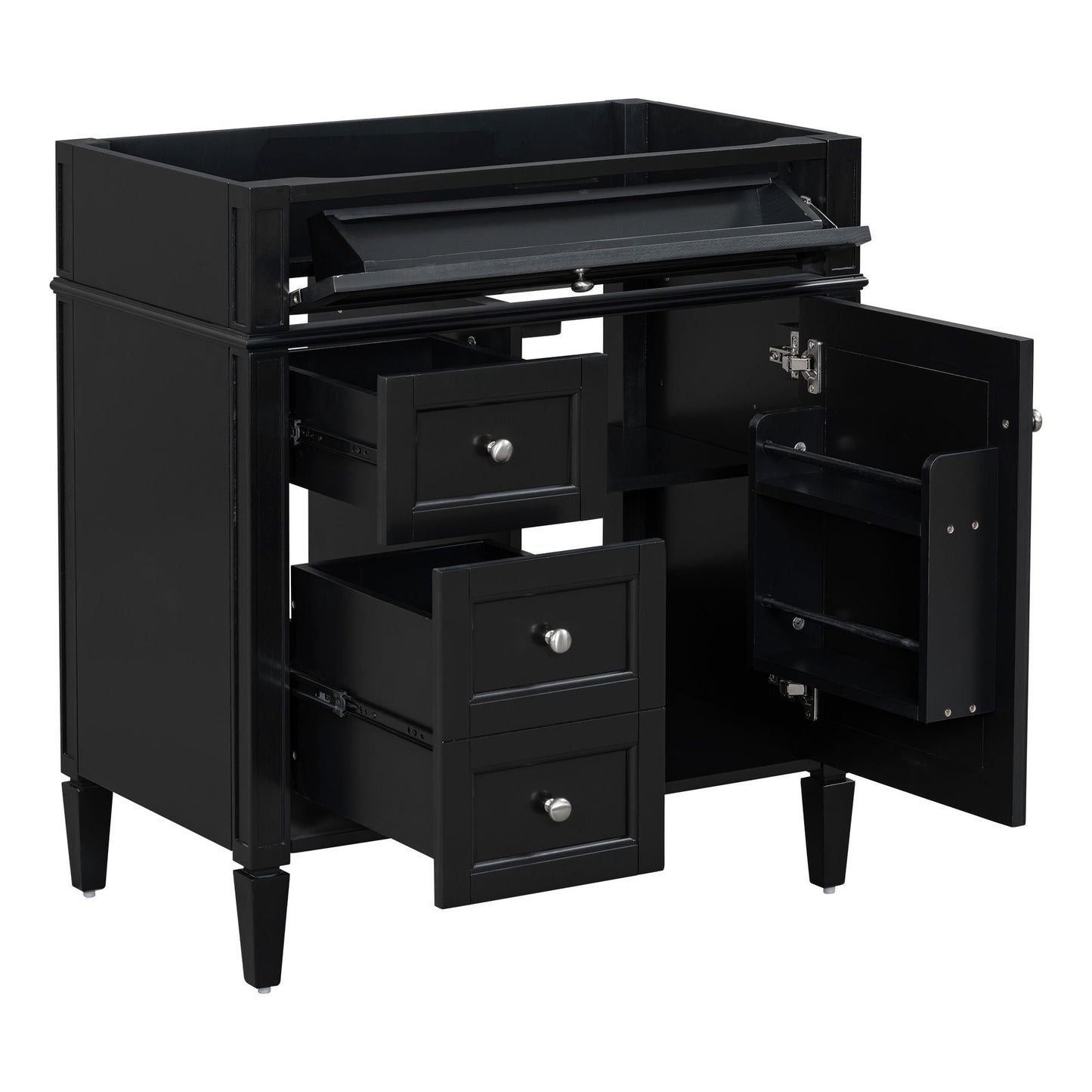Solid Wood Bathroom Vanity and Two Drawers