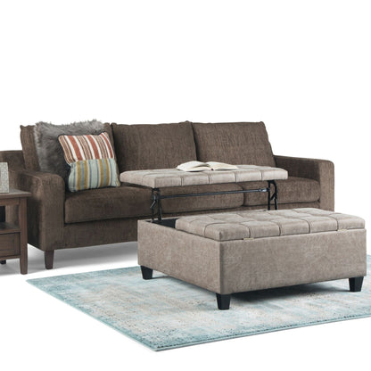 Harrison Upholstered Coffee Table Storage Ottoman