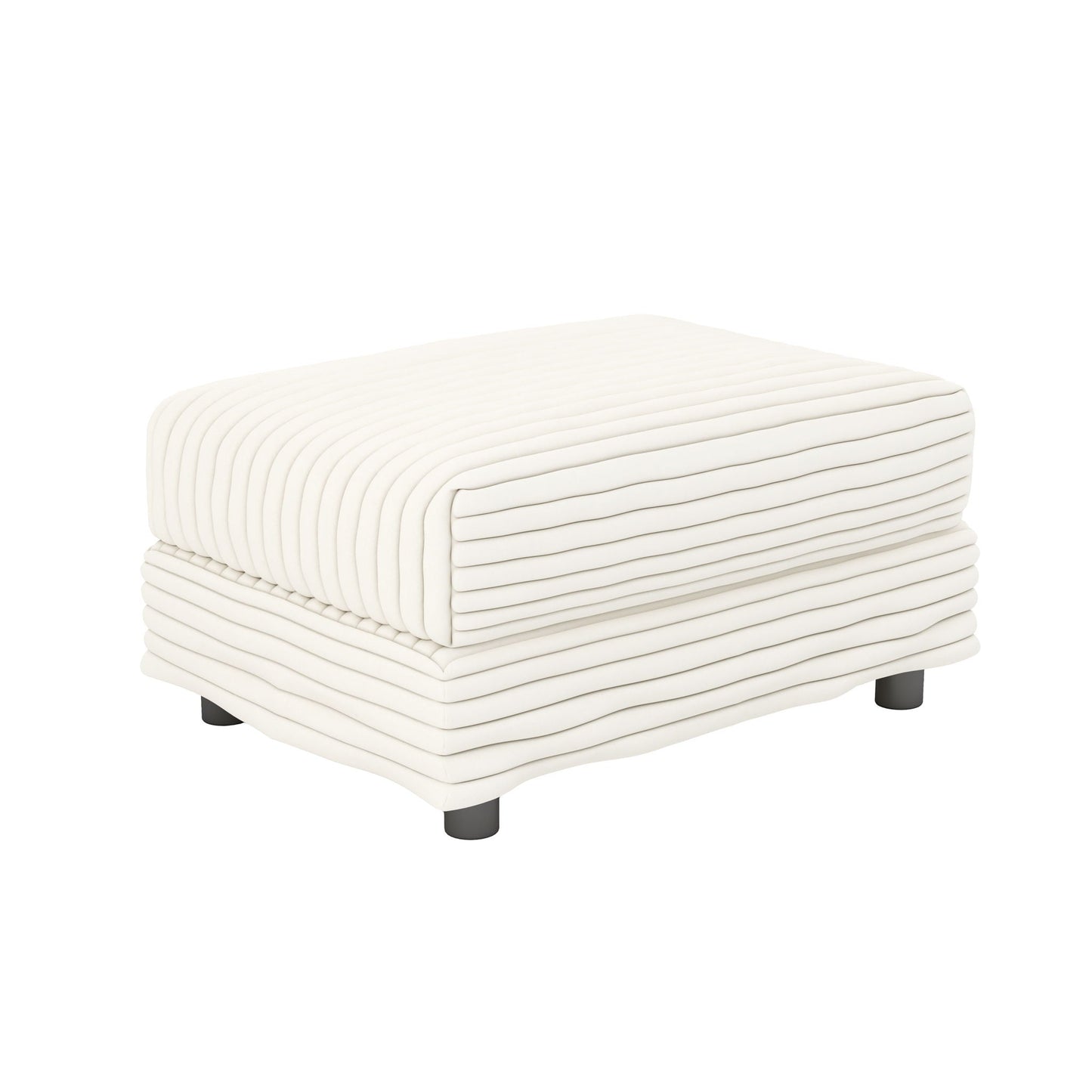Deep Seat Sofa Bed With Ottoman and Soft Pillows