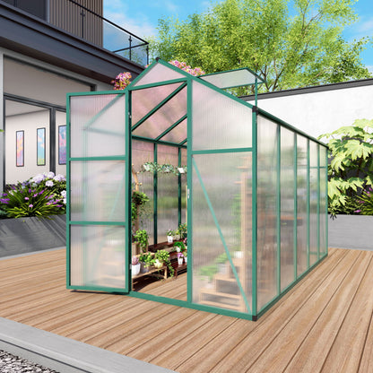 Strong Polycarbonate Walk In Greenhouse and Porch