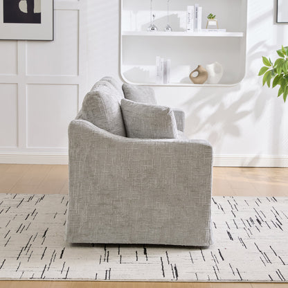 Modern Chenille Sofa and a Soft Wood Frame