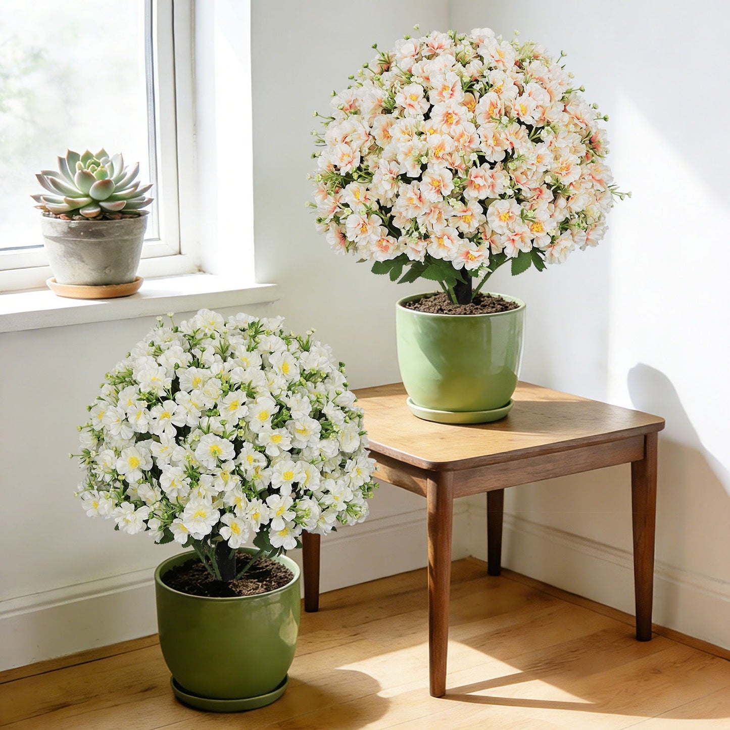 Artificial Snow Lotus Indoor and Outdoor Plant