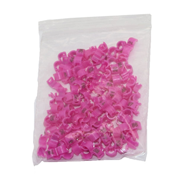 Bird foot ring split rings pink plastic in bulk bag by Sell My Stuff pet grooming supplies on Tampa Home & Garden Store