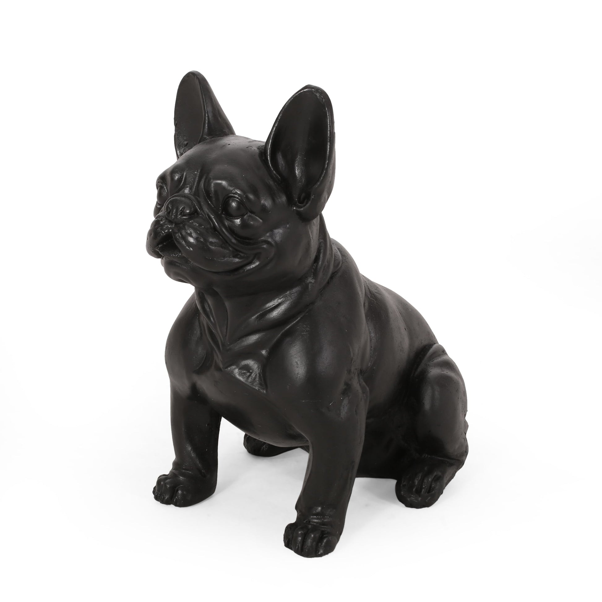 Outdoor French Bulldog garden statue by HouseOfZazla in black finish on Tampa Home & Garden Store