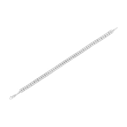 Bracelet .925 sterling silver 1/10 ct diamond dbllink Rolex tennis 7in I-J color I3 clarity on Tampa Home & Garden Store