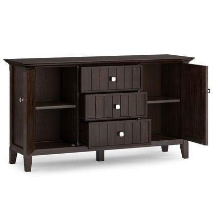 Bedford Sideboard Buffet in dark tobacco brown with stacked drawers and cabinet doors on Tampa Home & Garden Store
